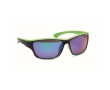 Sports sunglasses with mirrored lenses and coloured details colour lime