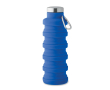 Foldable silicone bottle with carabiner 500ml colour bondi blue