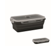 Foldable silicone lunchbox in assorted colours, 1200 ml colour black