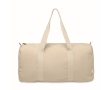 Travel bag with side compartment and natural colour details colour beige