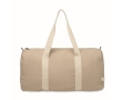 Travel bag with side compartment and natural colour details colour khaki