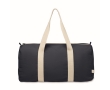 Travel bag with side compartment and natural colour details colour navy-blue