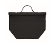 Personal cooler bag with roll-top closure and carry handle colour black