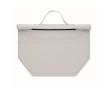 Personal cooler bag with roll-top closure and carry handle colour white