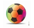 Inflatable multi-colour beach ball with pump needle colour multicolour