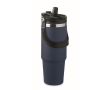 Double-walled cup with straw, spout, and carry handle, 850 ml colour navy-blue