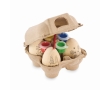 Set of 4 wooden Easter eggs to paint with watercolours colour wood