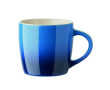 Ceramic mug, assorted colours, gradient design, 300 ml colour blue