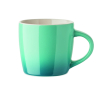 Ceramic mug, assorted colours, gradient design, 300 ml colour turquoise