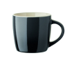 Ceramic mug, assorted colours, gradient design, 300 ml colour dark grey