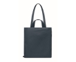 Shopping bag with short handles and side pocket, 380 g/m2 colour blue