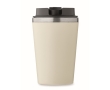 Double-walled cup with ceramic inner lining, 350 ml colour beige
