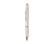 Pen with stress-relief top and blue ink colour white