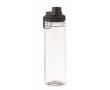 Transparent RPET bottle with lid and carry handle, 750 ml colour black