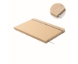 Cardboard notebook with band and coloured bookmark, lined A5 pages colour silver