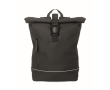 Roll-top backpack with reflective strap and waterproof closure, 15\" colour black