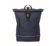 Roll-top backpack with reflective strap and waterproof closure, 15\" colour blue