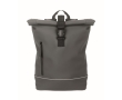Roll-top backpack with reflective strap and waterproof closure, 15\" colour dark grey