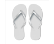 Branded plastic flip-flops, beach, single colour  colour white