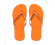 Branded plastic flip-flops, beach, single colour  colour orange