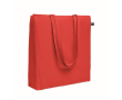Fairtrade cotton shopping bag with gusset 180 g/m² colour red