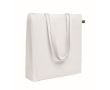 Fairtrade cotton shopping bag with gusset 180 g/m² colour white