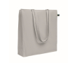 Fairtrade cotton shopping bag with gusset 180 g/m² colour grey