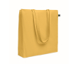 Fairtrade cotton shopping bag with gusset 180 g/m² colour yellow