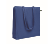 Fairtrade cotton shopping bag with gusset 180 g/m² colour royal blue