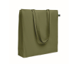 Fairtrade cotton shopping bag with gusset 180 g/m² colour dark green