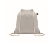 Cotton drawstring bag with gathered closure 180 g/m² colour grey