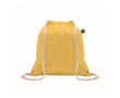 Cotton drawstring bag with gathered closure 180 g/m² colour yellow