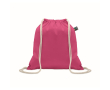 Cotton drawstring bag with gathered closure 180 g/m² colour fuchsia