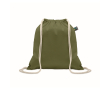 Cotton drawstring bag with gathered closure 180 g/m² colour dark green
