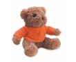 Teddy bear with customizable colored T-shirt colour orange