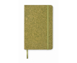 Hardcover notebook, recycled materials, A5, ruled pages colour green