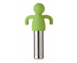 Stainless steel tea infuser, silicone man design colour lime