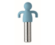 Stainless steel tea infuser, silicone man design colour light blue