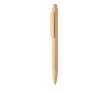 All-bamboo click pen, blue ink colour wood