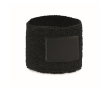 Poly-cotton exercise wristband, custom patch colour black