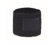 Poly-cotton exercise wristband, custom patch colour navy-blue