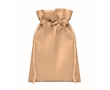 Small RPET drawstring gift bag, single colour, 20x30 cm colour ivory