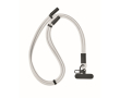 Mobile lanyard, charging and data transfer cable colour white