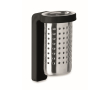 Stainless steel tea infuser, plastic hook colour black