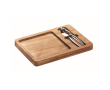 Nutcracker set and acacia wood plate for a corporate gift colour wood