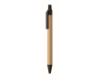 Bamboo and wheat straw click pen, blue ink colour black