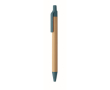 Bamboo and wheat straw click pen, blue ink colour blue