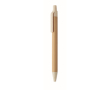 Bamboo and wheat straw click pen, blue ink colour beige