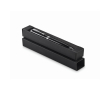 Twist-action recycled stainless steel pen, case, blue ink colour black
