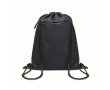 RPET and PU drawstring backpack, front pocket colour blue